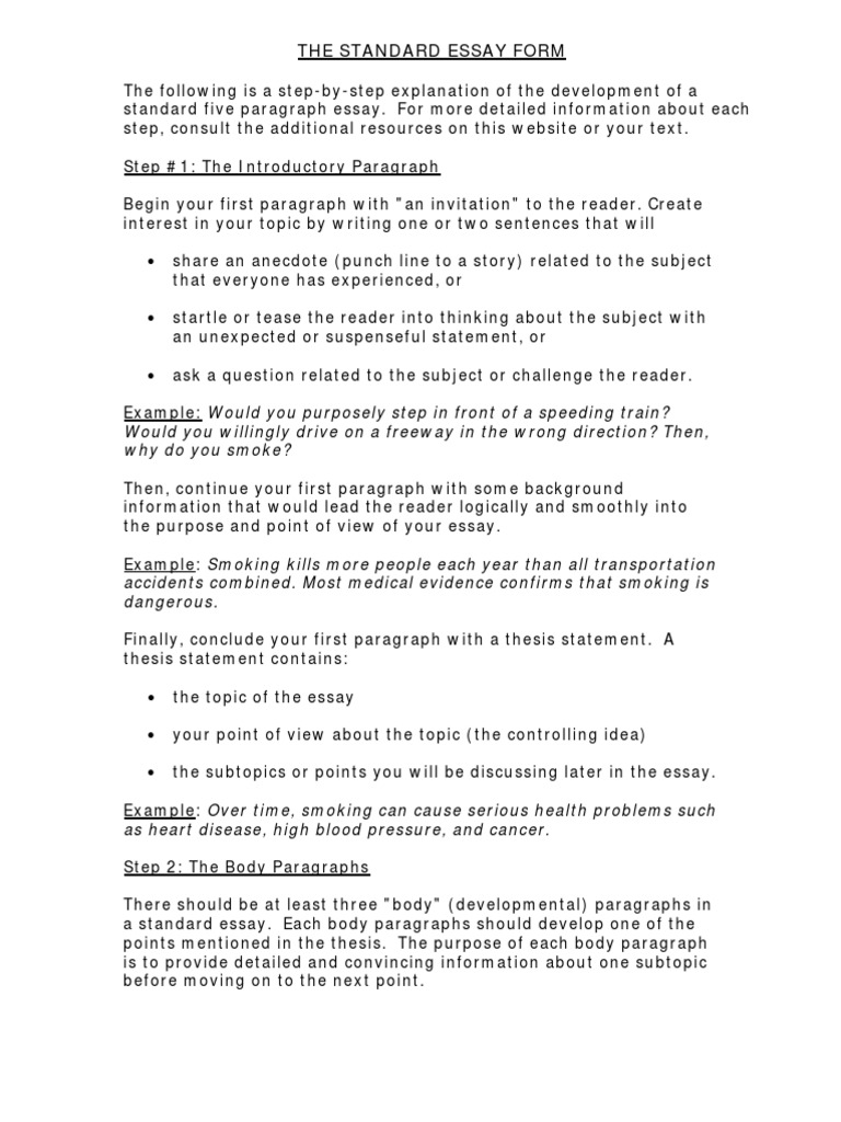 essay format essay writing topics